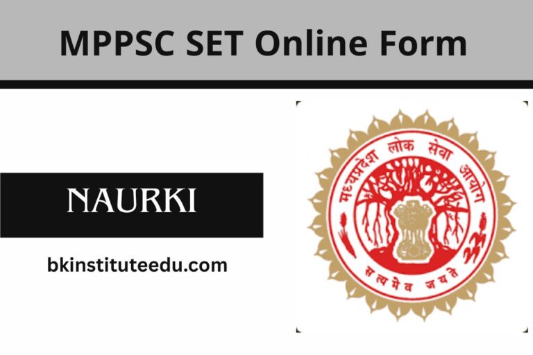 MPPSC SET Online Form
